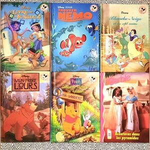 DISNEY •6 Books for young children Mickey Book Club + 1 Barbie • books in French